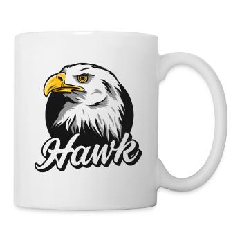 Eagle Brave Ornithologue Fauconnerie Fauconnerie Faucon Faucon Vö - Mug blanc - blanc - Droite