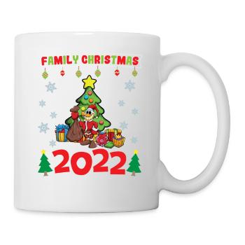 Noël en famille 2022 Drôle d’amoureux de Noël assorti - Mug blanc - blanc - Droite