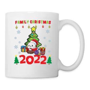 Noël en famille 2022 Drôle d’amoureux de Noël assorti - Mug blanc - blanc - Droite