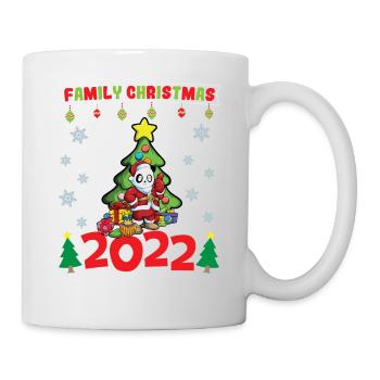 Noël en famille 2022 Drôle d’amoureux de Noël assorti - Mug blanc - blanc - Droite
