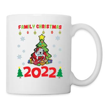 Noël en famille 2022 Drôle d’amoureux de Noël assorti - Mug blanc - blanc - Droite