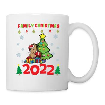 Noël en famille 2022 Drôle d’amoureux de Noël assorti - Mug blanc - blanc - Droite