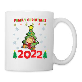 Noël en famille 2022 Drôle d’amoureux de Noël assorti - Mug blanc - blanc - Droite