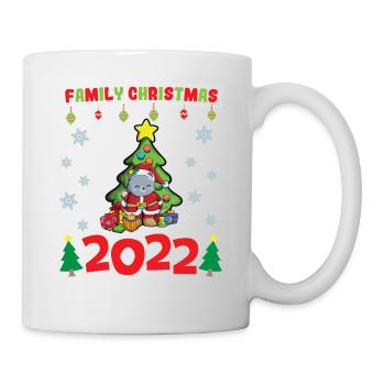 Noël en famille 2022 Drôle d’amoureux de Noël assorti - Mug blanc - blanc - Droite