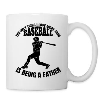 Baseballliebhaber Baseball Vater Dad Baseballspiel - Tasse - Weiß - Rechts