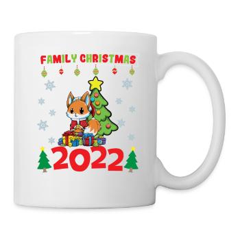Noël en famille 2022 Drôle d’amoureux de Noël assorti - Mug blanc - blanc - Droite