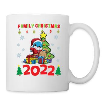 Noël en famille 2022 Drôle d’amoureux de Noël assorti - Mug blanc - blanc - Droite