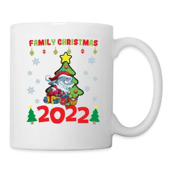 Noël en famille 2022 Drôle d’amoureux de Noël assorti - Mug blanc - blanc - Droite