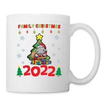 Noël en famille 2022 Drôle d’amoureux de Noël assorti - Mug blanc - blanc - Droite