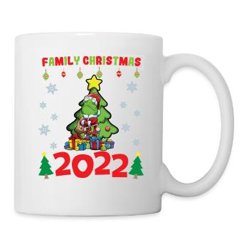Noël en famille 2022 Drôle d’amoureux de Noël assorti - Mug blanc - blanc - Droite
