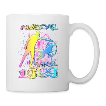 Génial depuis 1989. Agilité, Hundetraining - Mug blanc - blanc - Droite