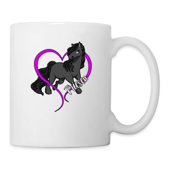 Amoureux des chevaux - Frisons - Mug blanc - blanc - Droite