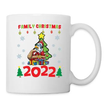 Noël en famille 2022 Drôle d’amoureux de Noël assorti - Mug blanc - blanc - Droite
