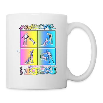 Génial depuis 1989. Agilité, Hundetraining - Mug blanc - blanc - Droite