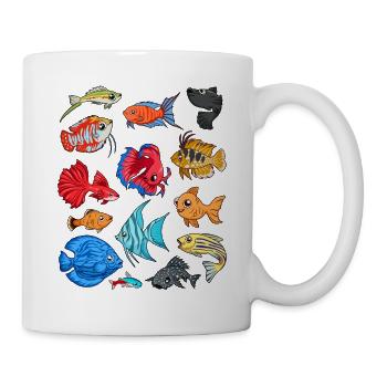 Various ornamental fish - aquaristics - Mug - white - Right