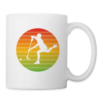 Unihockey Hockey Hockeyspieler Geschenk Feldhockey - Tasse - Weiß - Rechts