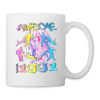 Awesome since 1991. Agility, Hundetraining - Mug - white - Right