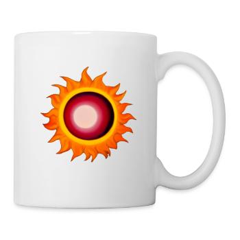 Sun Summer Watercolor Nature Beach Sky 01 - Mug - white - Right