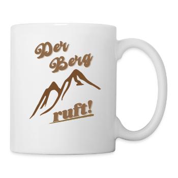 Der Berg ruft! lustiger Spruch Klettern Wanderer - Tasse - Weiß - Rechts