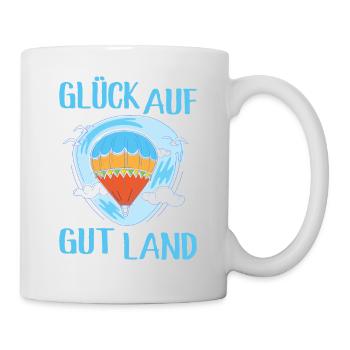 Heissluftballonfahrer Glück Auf Gut Land Geschenk - Tasse - Weiß - Rechts