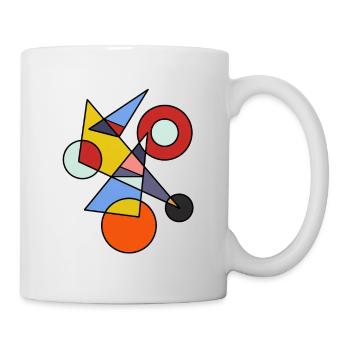 Moderne Kunst - Tasse - Weiß - Rechts