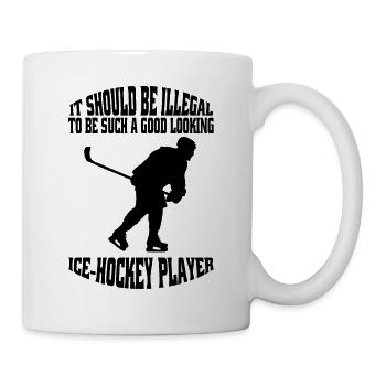 Eishockey Geschenk Wintersport Eishockeyteam - Tasse - Weiß - Rechts