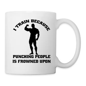 Fitness Muscle Athlete Bodybuilder Strength Training - Mug - white - Right