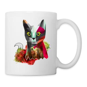 Katze - Animal Illustration - Tasse - Weiß - Rechts