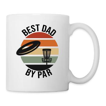 Best Dad By Par Fathers Day Disc Golf - Mug - white - Right