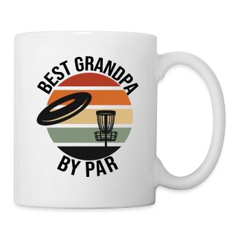 Best Grandpa By Par Fathers Day Frisbee Disc Golf - Mug - white - Right