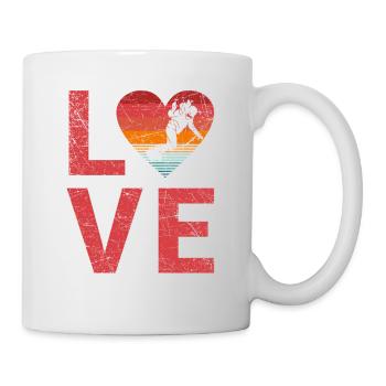 Dear snowboard lovers snowboarding fan winter - Mug - white - Right
