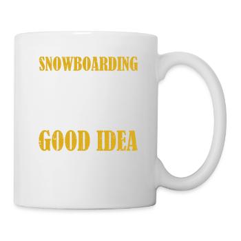 Le snowboard est toujours une bonne idée Sports d’hiver - Mug blanc - blanc - Droite