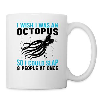 Poulpe Poulpe Tentacule de mer Poulpe Poulpe Poulpe Poulpe - Mug blanc - blanc - Droite