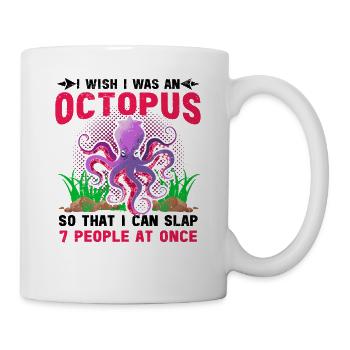 Poulpe Poulpe Tentacule de mer Poulpe Poulpe Poulpe Poulpe - Mug blanc - blanc - Droite