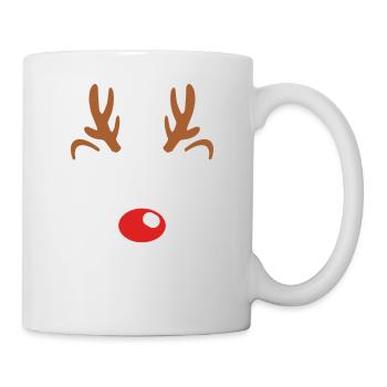 Rentier Umriss - Tasse - Weiß - Rechts