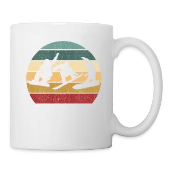 Freestyle Snowboarder Jumping Freestyle Downhill - Mug - white - Right