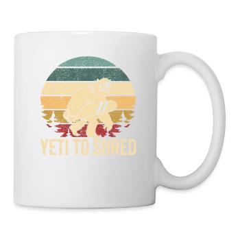 Snowboard Sasquatch Funny Snowboarding Bigfoot - Tasse - Weiß - Rechts