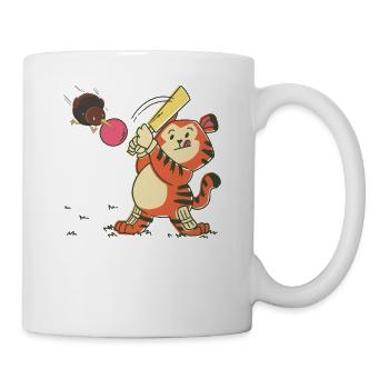 Joueur de cricket avec jeu de cricket Kiwi bird - Mug blanc - blanc - Droite
