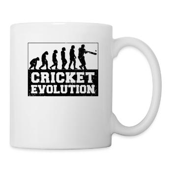 Évolution du jeu de cricket - Mug blanc - blanc - Droite
