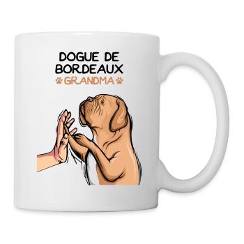 Dogue de Bordeaux Dogue Chiens Grand-mère - Mug blanc - blanc - Droite