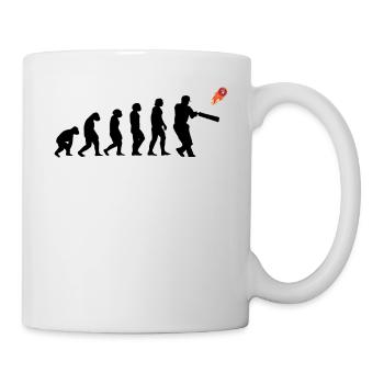 Évolution du jeu de cricket - Mug blanc - blanc - Droite