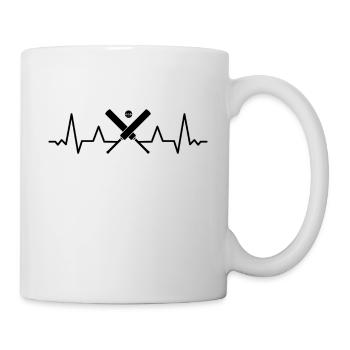 Cricketer Cricket-game heartbeat - Mug - white - Right