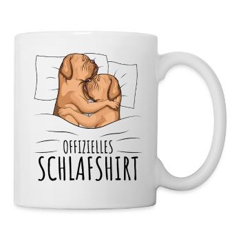 Schlafshirt Bordeauxdogge Dogue de Bordeaux - Tasse - Weiß - Rechts
