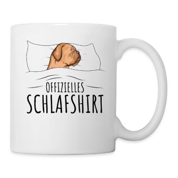 Schlafshirt Bordeauxdogge Dogue de Bordeaux - Tasse - Weiß - Rechts