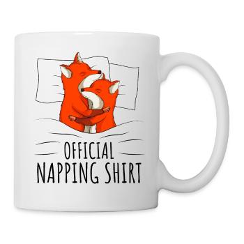 Fox Sleeping Shirt - Mug - white - Right