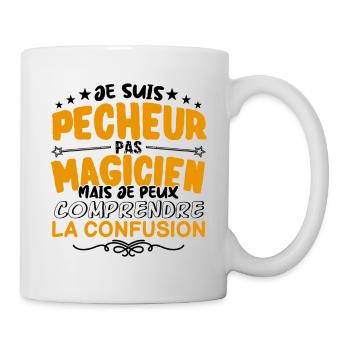 Pecheur pas Magicien | le Meilleur Pecheur cadeau - Mug blanc - blanc - Droite