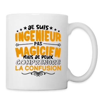 Ingénieur pas Magicien | le Meilleur Ingénieur ca - Mug blanc - blanc - Droite