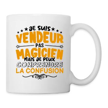 Vendeur pas Magicien | le Meilleur Vendeur cadeau - Mug blanc - blanc - Droite