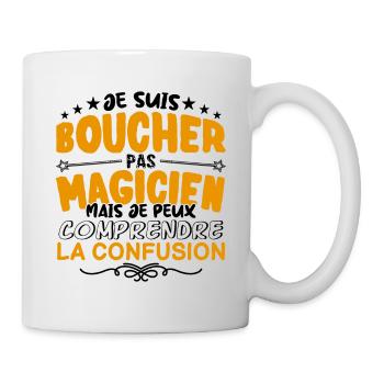 Boucher pas Magicien | le Meilleur Boucher cadeau - Mug blanc - blanc - Droite