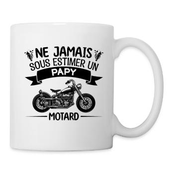 papy motard | cadeau papy motard moto - Mug blanc - blanc - Droite